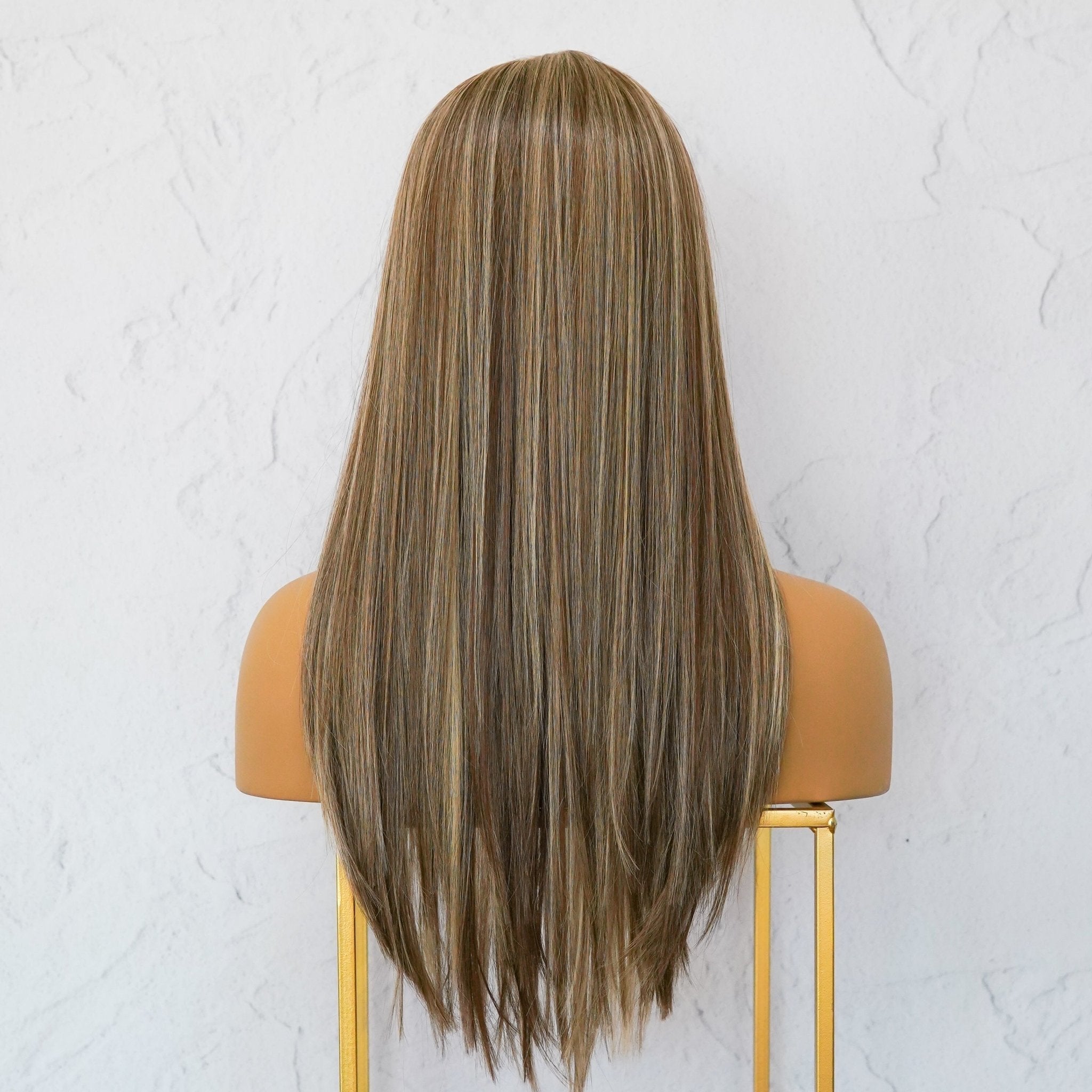 NATALIE - Brown - Lace Front Wig | Brown, 22 Inch, T-Part Lace Front, Synthetic Hair | Milk &amp; Honey Wigs