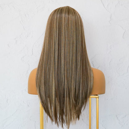 NATALIE - Brown - Lace Front Wig | Brown, 22 Inch, T-Part Lace Front, Synthetic Hair | Milk &amp; Honey Wigs