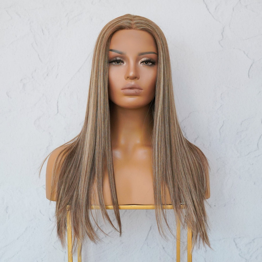 NATALIE - Brown - Lace Front Wig | Brown, 22 Inch, T-Part Lace Front, Synthetic Hair | Milk &amp; Honey Wigs
