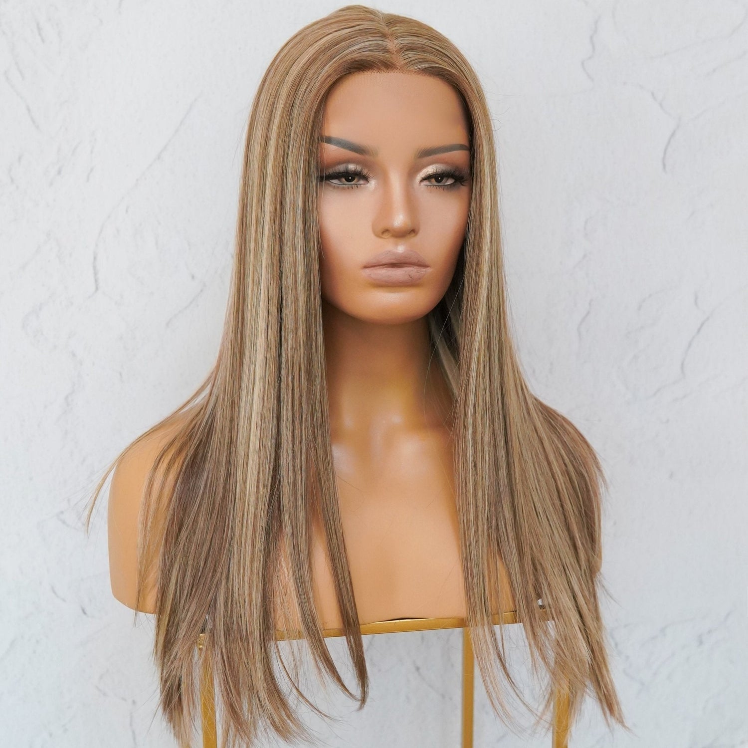 NATALIE - Brown - Lace Front Wig | Brown, 22 Inch, T-Part Lace Front, Synthetic Hair | Milk &amp; Honey Wigs