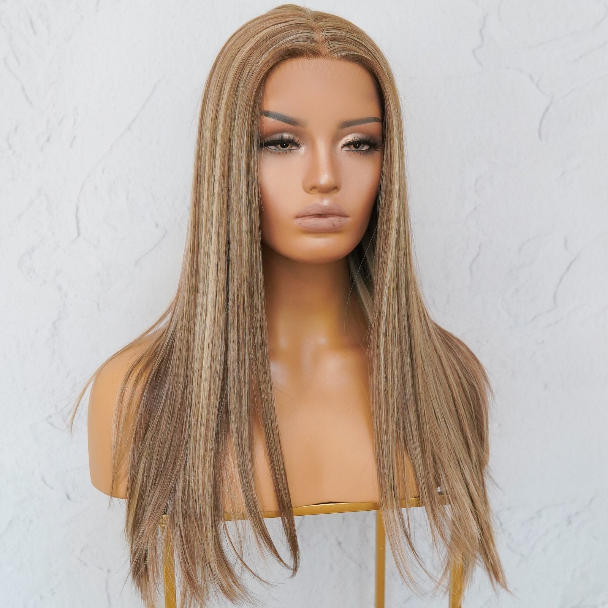 NATALIE - Brown - Lace Front Wig | Brown, 22 Inch, T-Part Lace Front, Synthetic Hair | Milk &amp; Honey Wigs