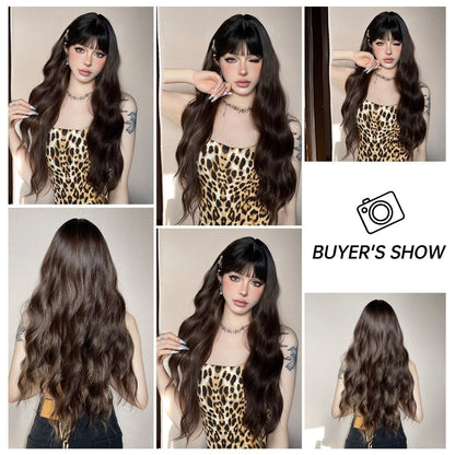 Natural Black Wavy Wig natural black synthetic wavy lace front wig | Milk &amp; Honey Wigs