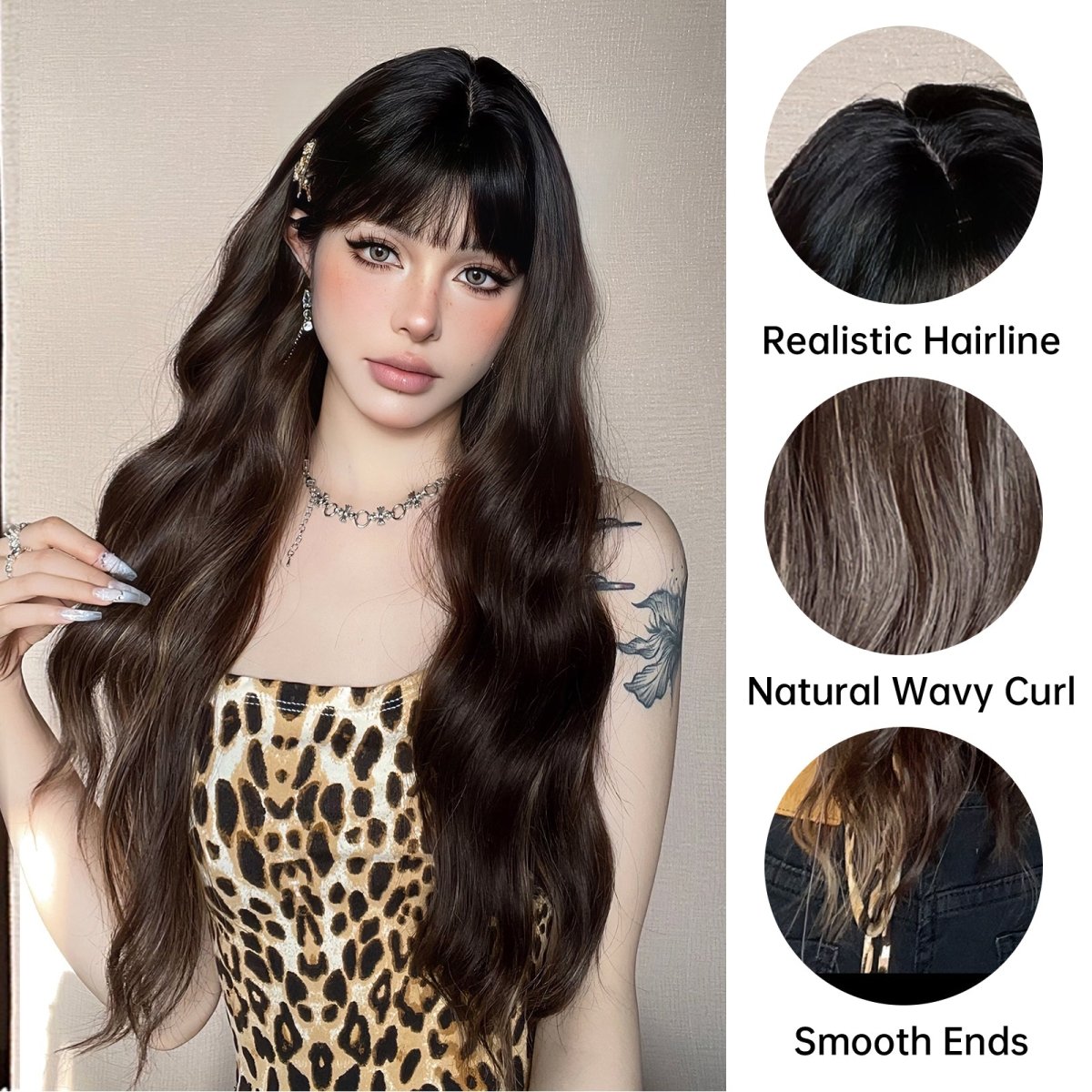 Natural Black Wavy Wig - MARKETPLACE | Black, Fringe, Synthetic Hair | Milk &amp; Honey Wigs