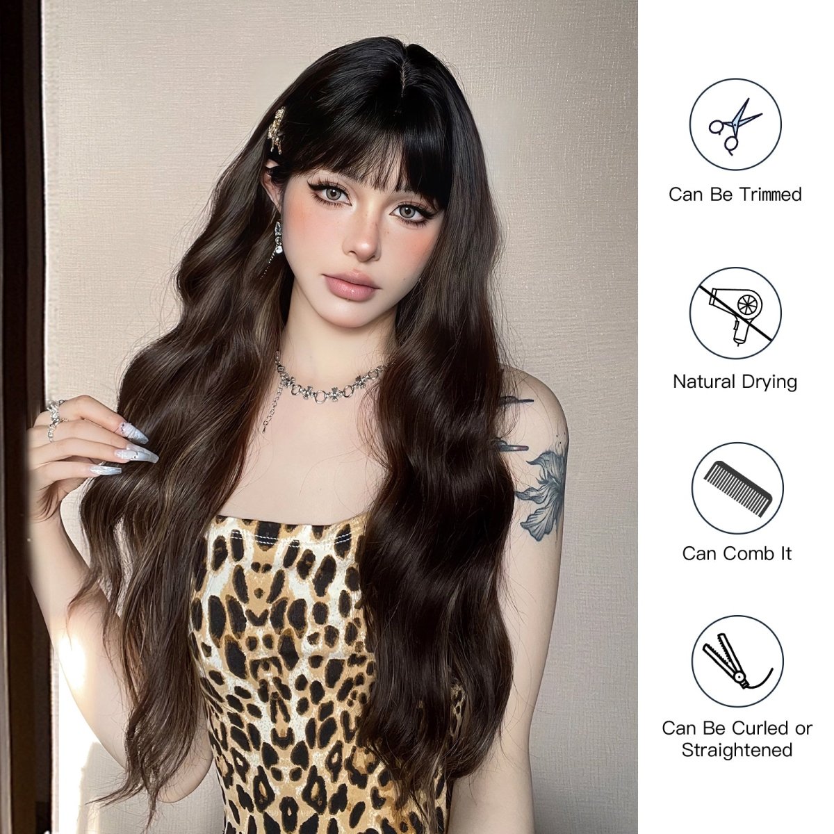 Natural Black Wavy Wig - MARKETPLACE | Black, Fringe, Synthetic Hair | Milk &amp; Honey Wigs