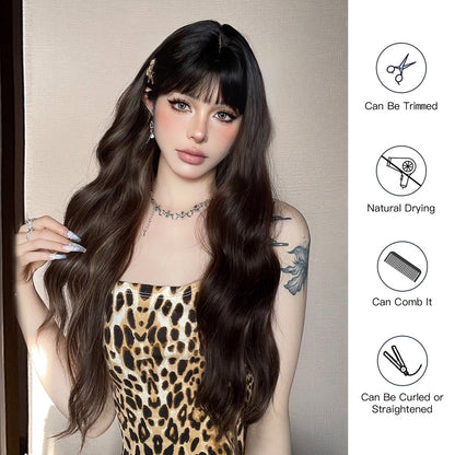 Natural Black Wavy Wig natural black synthetic wavy lace front wig | Milk &amp; Honey Wigs