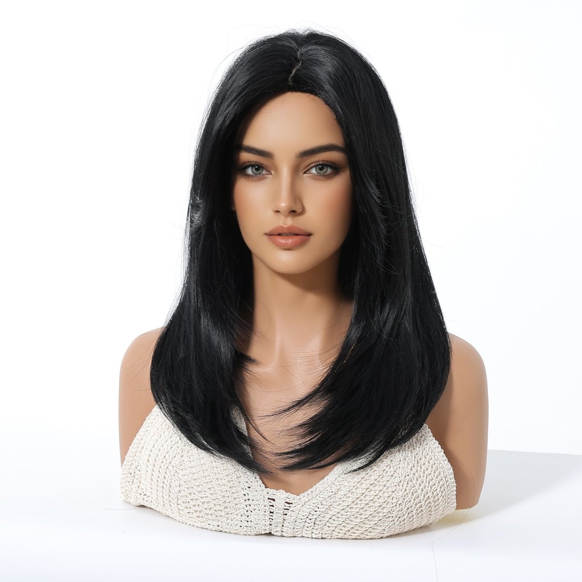 Natural Black Wig with Layers - MARKETPLACE | Black, Fringe, Synthetic Hair | Milk &amp; Honey Wigs