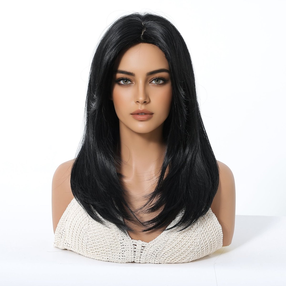 Natural Black Wig with Layers - MARKETPLACE | Black, Fringe, Synthetic Hair | Milk &amp; Honey Wigs