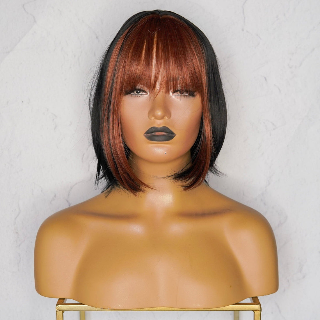 NELLY - Brown - Fringe Wig | Brown, 12 Inch &amp; Shorter, Fringe, Synthetic Hair | Milk &amp; Honey Wigs