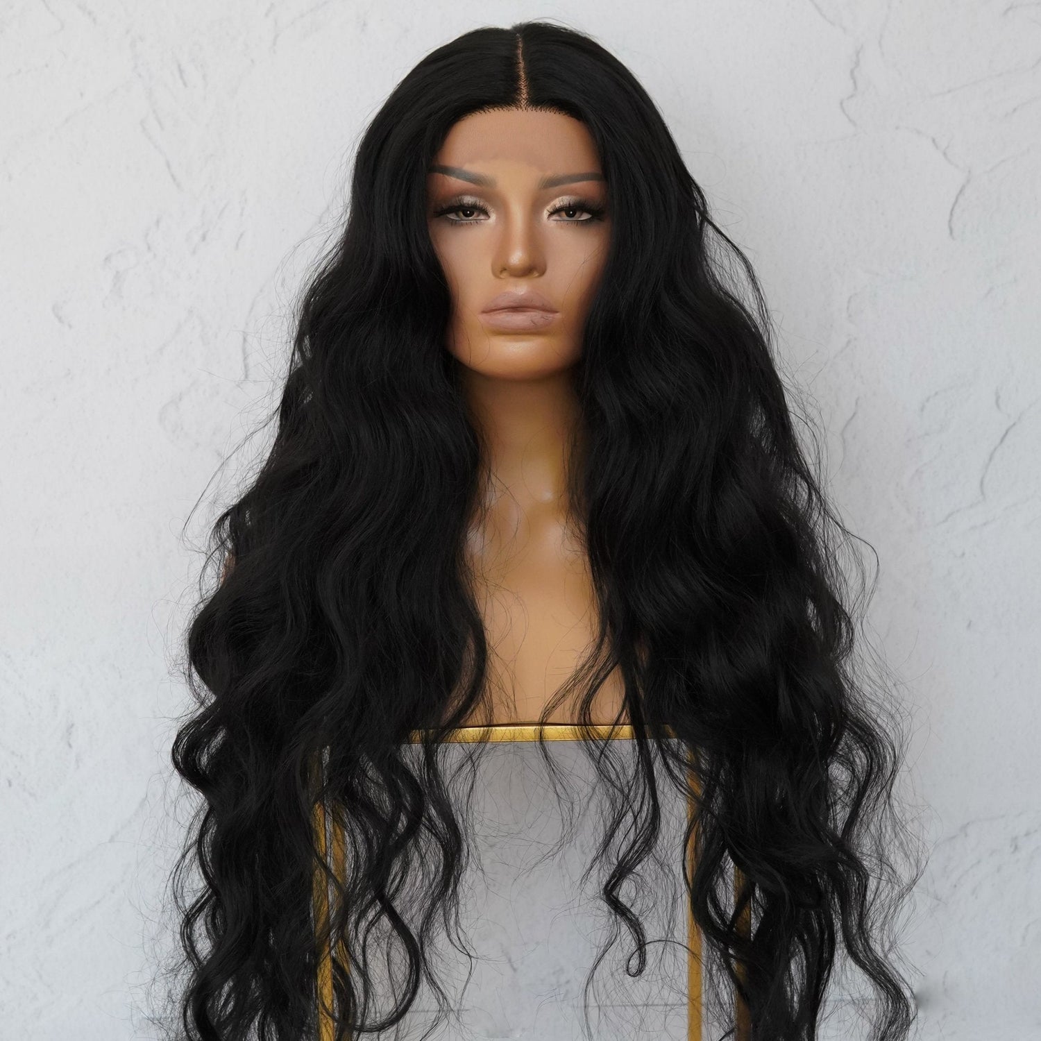 NERA - Black - Lace Front Wig | Black, 28 Inch+, T-Part Lace Front, Synthetic Hair | Milk &amp; Honey Wigs