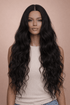 NERA - Black - Lace Front Wig | Black, 28 Inch+, T-Part Lace Front, Synthetic Hair | Milk & Honey Wigs