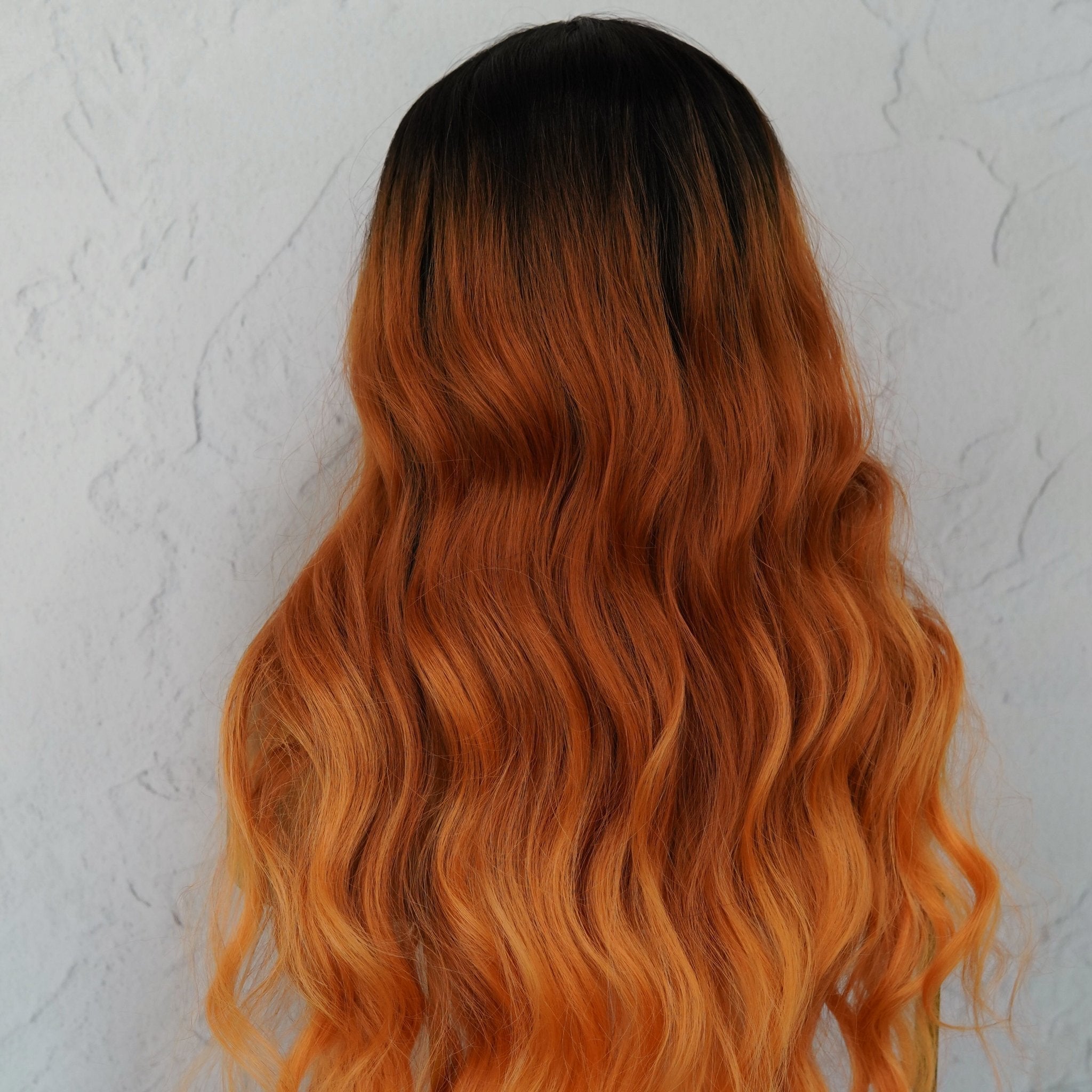 NERA - Ombre Flame - Lace Front Wig | Ginger, 28 Inch+, T-Part Lace Front, Synthetic Hair | Milk &amp; Honey Wigs