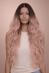 NERA - Ombre Pink - Lace Front Wig | Pink, 28 Inch+, T-Part Lace Front, Synthetic Hair | Milk & Honey Wigs