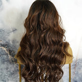 NIKKI - Mocha - Lace Front Wig | Brown, 28 Inch+, T-Part Lace Front, Synthetic Hair | Milk & Honey Wigs