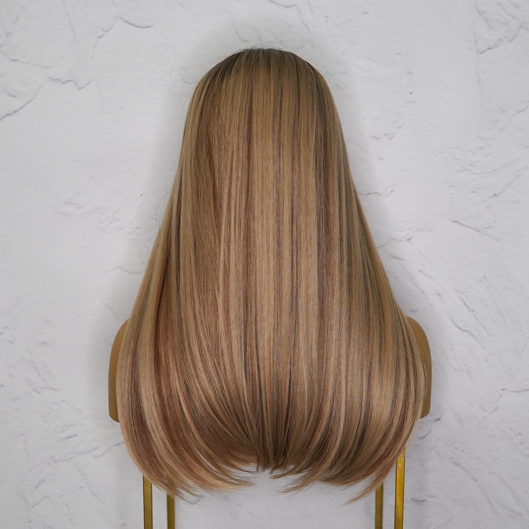 OAK - Caramel - Fringe Wig | Blonde, 22 Inch, Fringe, Synthetic Hair | Milk &amp; Honey Wigs