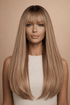 OAK - Caramel - Fringe Wig | Blonde, 22 Inch, Fringe, Synthetic Hair | Milk & Honey Wigs