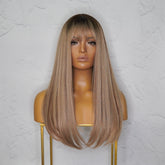 OAK - Caramel - Fringe Wig | Blonde, 22 Inch, Fringe, Synthetic Hair | Milk & Honey Wigs
