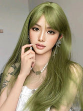 Olive Green Long Wig - MARKETPLACE | Green, Fringe, Synthetic Hair | Milk & Honey Wigs