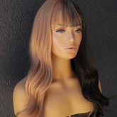 OLIVIA - Two Tone - Fringe Wig | Black, 18 Inch, Fringe, Synthetic Hair | Milk & Honey Wigs