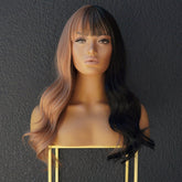 OLIVIA - Two Tone - Fringe Wig | Black, 18 Inch, Fringe, Synthetic Hair | Milk & Honey Wigs