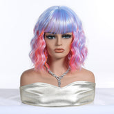 Pastel Rainbow Bob with Fringe Wig - MARKETPLACE | Purple, Fringe, Synthetic Hair | Milk & Honey Wigs