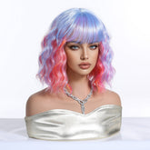 Pastel Rainbow Bob with Fringe Wig - MARKETPLACE | Purple, Fringe, Synthetic Hair | Milk & Honey Wigs