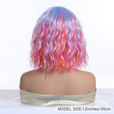 Pastel Rainbow Bob with Fringe Wig - MARKETPLACE | Purple, Fringe, Synthetic Hair | Milk & Honey Wigs