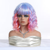 Pastel Rainbow Bob with Fringe Wig - MARKETPLACE | Purple, Fringe, Synthetic Hair | Milk & Honey Wigs