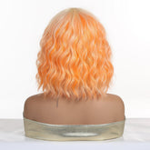 Peach Orange Wavy Bob Wig - MARKETPLACE | Ginger, Fringe, Synthetic Hair | Milk & Honey Wigs