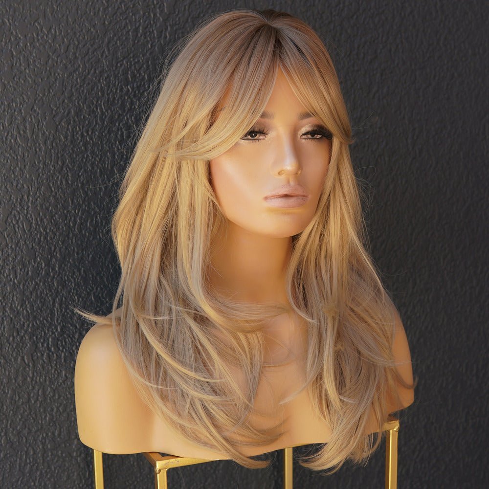 PENELOPE - Ombre Blonde - Fringe Wig | Brown, 16 Inch, Fringe, Synthetic Hair | Milk &amp; Honey Wigs