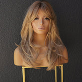 PENELOPE - Ombre Blonde - Fringe Wig | Brown, 16 Inch, Fringe, Synthetic Hair | Milk & Honey Wigs