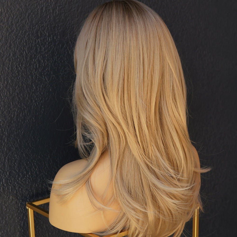 PENELOPE - Ombre Blonde - Fringe Wig | Brown, 16 Inch, Fringe, Synthetic Hair | Milk &amp; Honey Wigs