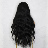 PIPER - Black - Lace Front Wig | Black, 28 Inch+, T-Part Lace Front, Synthetic Hair | Milk & Honey Wigs
