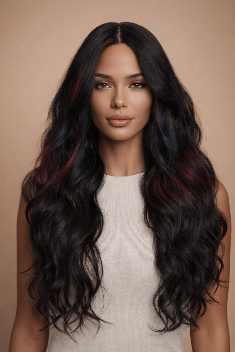 PIPER - Galaxy - Lace Front Wig | Black, 28 Inch+, T-Part Lace Front, Synthetic Hair | Milk &amp; Honey Wigs