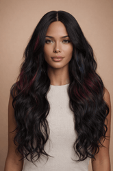 PIPER - Galaxy - Lace Front Wig | Black, 28 Inch+, T-Part Lace Front, Synthetic Hair | Milk & Honey Wigs