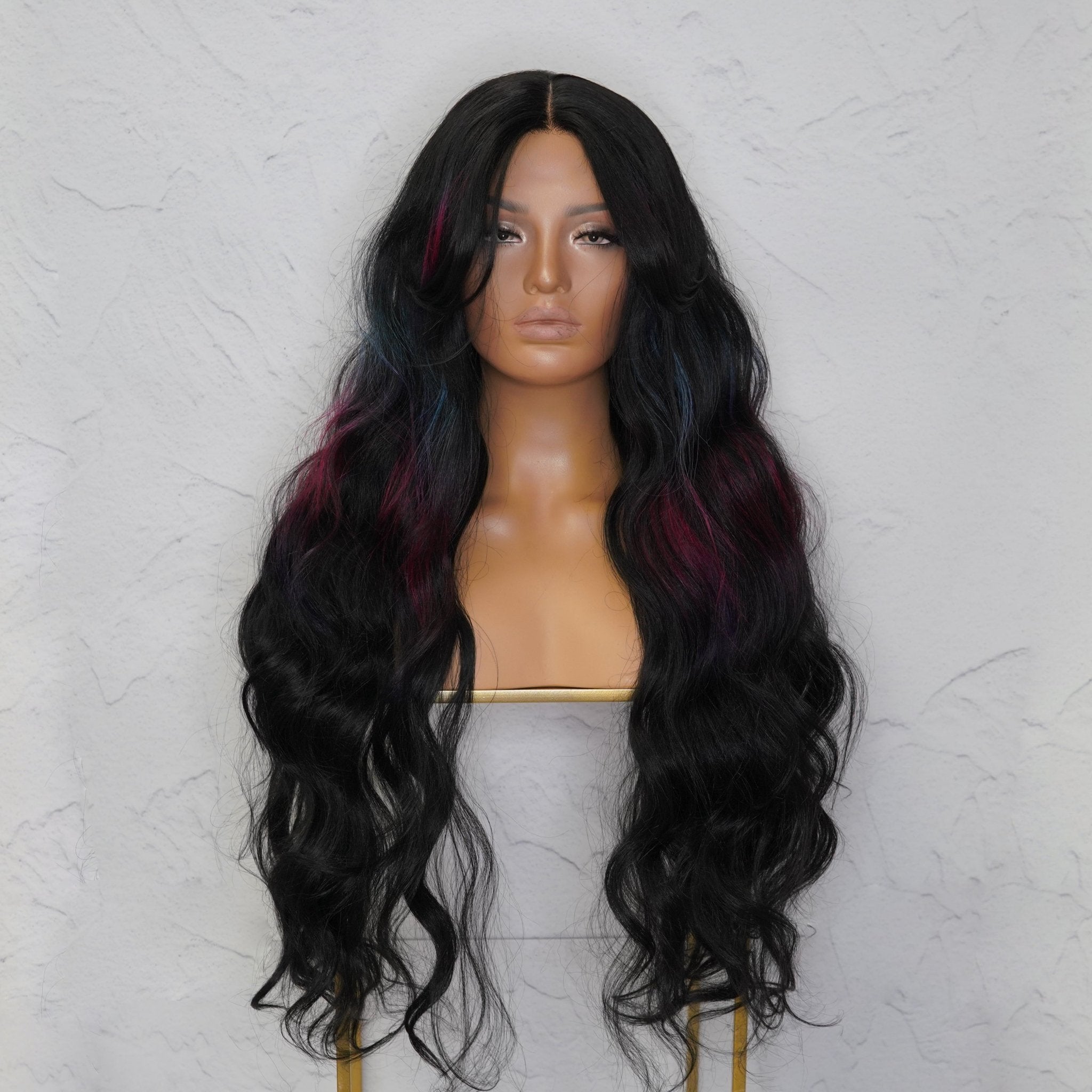 PIPER - Galaxy - Lace Front Wig | Black, 28 Inch+, T-Part Lace Front, Synthetic Hair | Milk &amp; Honey Wigs