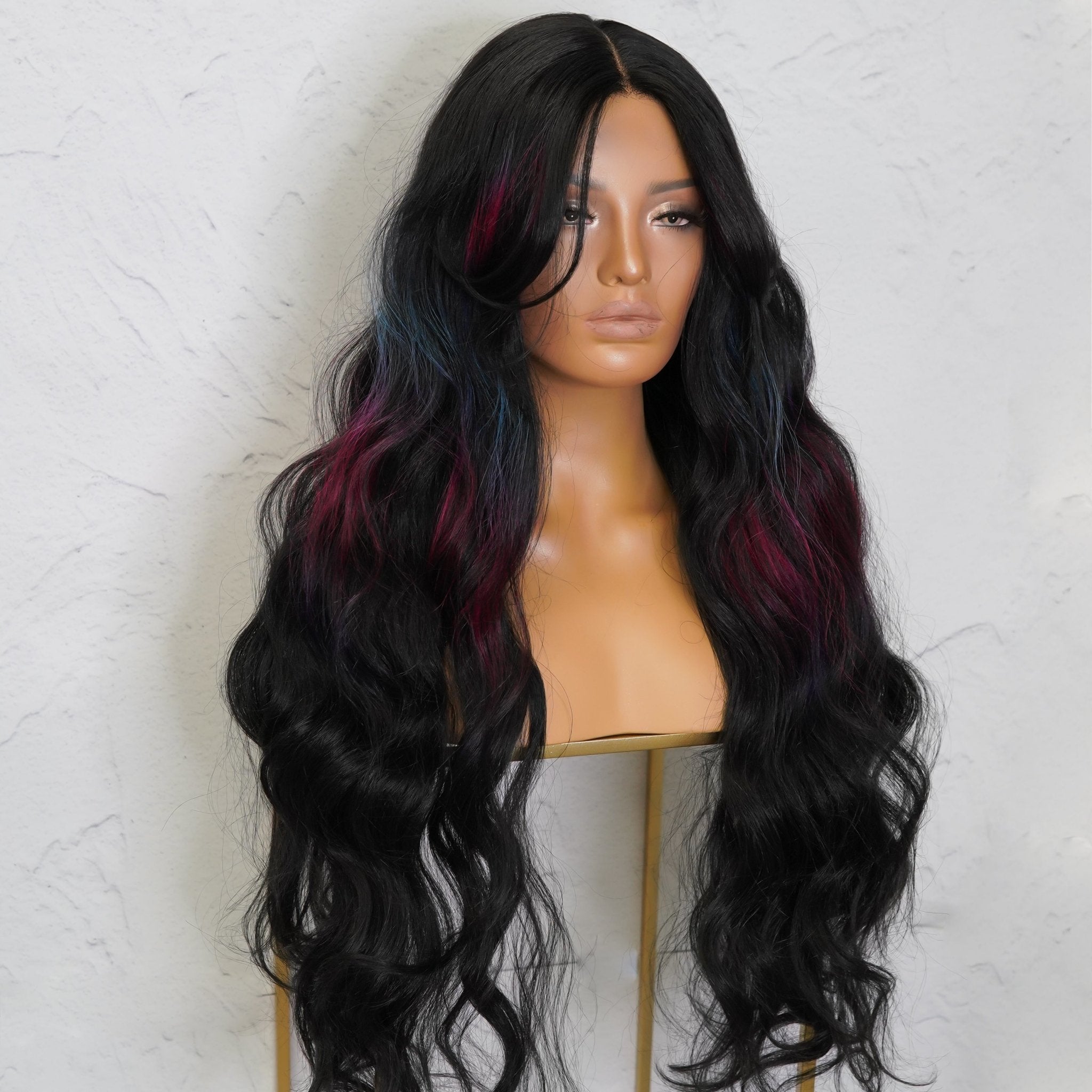 PIPER - Galaxy - Lace Front Wig | Black, 28 Inch+, T-Part Lace Front, Synthetic Hair | Milk &amp; Honey Wigs