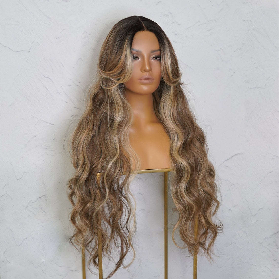 PIPER - Mocha - Lace Front Wig | Brown, 28 Inch+, T-Part Lace Front, Synthetic Hair | Milk &amp; Honey Wigs