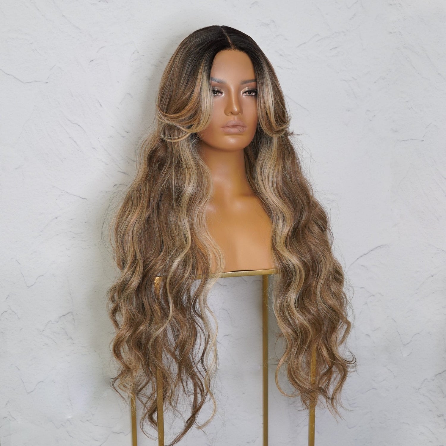 PIPER - Mocha - Lace Front Wig | Brown, 28 Inch+, T-Part Lace Front, Synthetic Hair | Milk &amp; Honey Wigs