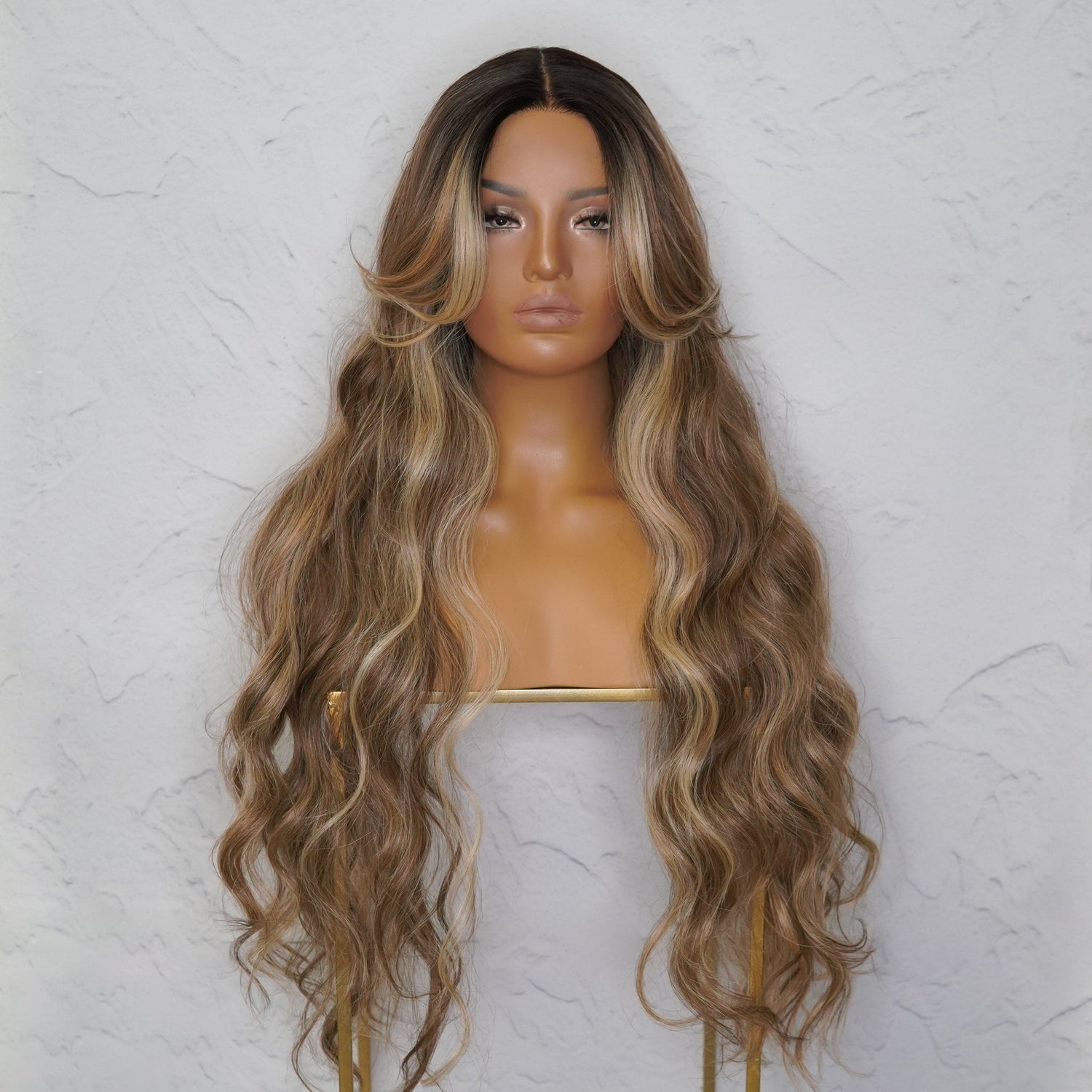 PIPER - Mocha - Lace Front Wig | Brown, 28 Inch+, T-Part Lace Front, Synthetic Hair | Milk &amp; Honey Wigs