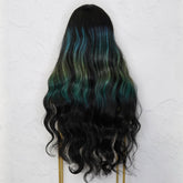 PIPER - Ocean - Lace Front Wig | Black, 28 Inch+, T-Part Lace Front, Synthetic Hair | Milk & Honey Wigs