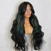 PIPER - Ocean - Lace Front Wig | Black, 28 Inch+, T-Part Lace Front, Synthetic Hair | Milk & Honey Wigs