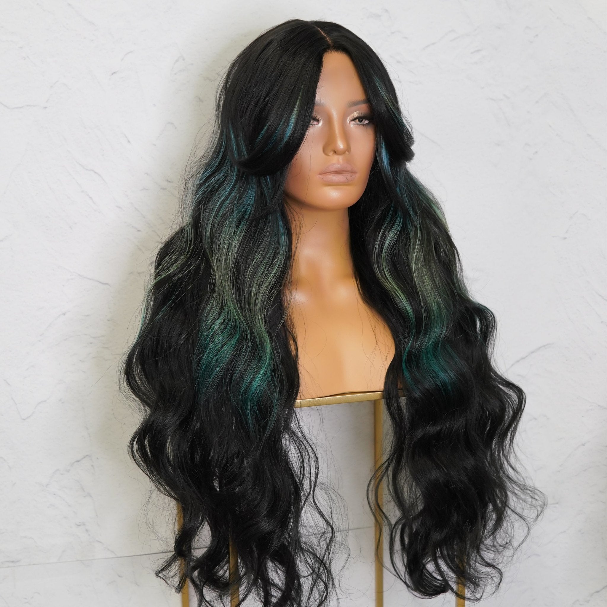 PIPER - Ocean - Lace Front Wig | Black, 28 Inch+, T-Part Lace Front, Synthetic Hair | Milk &amp; Honey Wigs