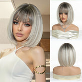Platinum Blonde Bob Wig with Fringe Wig - MARKETPLACE | Blonde, Fringe, Synthetic Hair | Milk & Honey Wigs