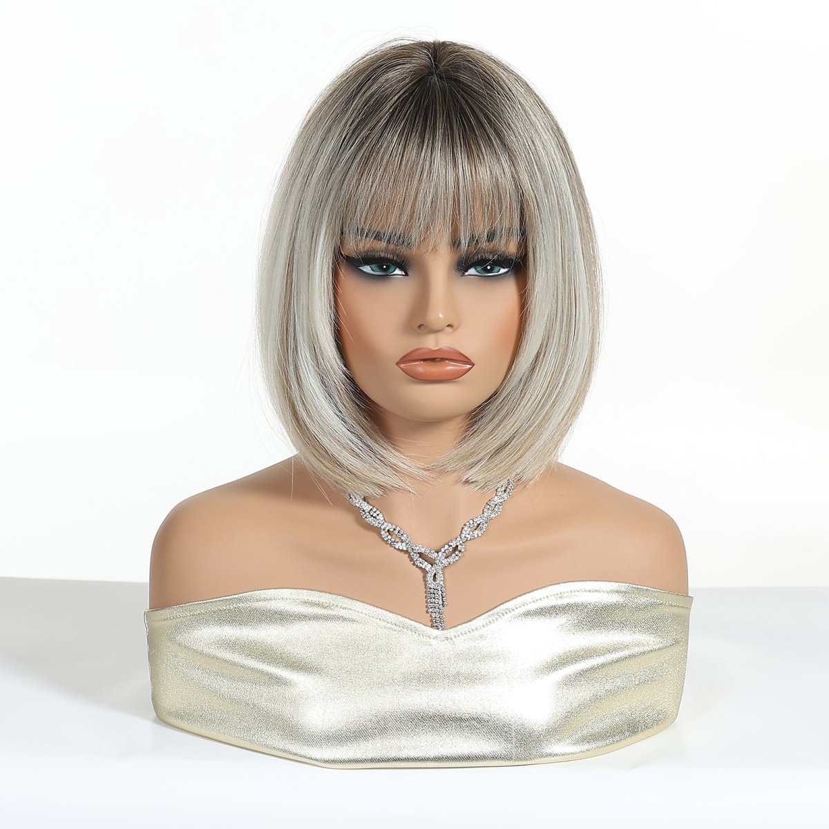 Platinum Blonde Bob Wig with Fringe Wig - MARKETPLACE | Blonde, Fringe, Synthetic Hair | Milk &amp; Honey Wigs