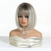Platinum Blonde Bob Wig with Fringe Wig - MARKETPLACE | Blonde, Fringe, Synthetic Hair | Milk & Honey Wigs
