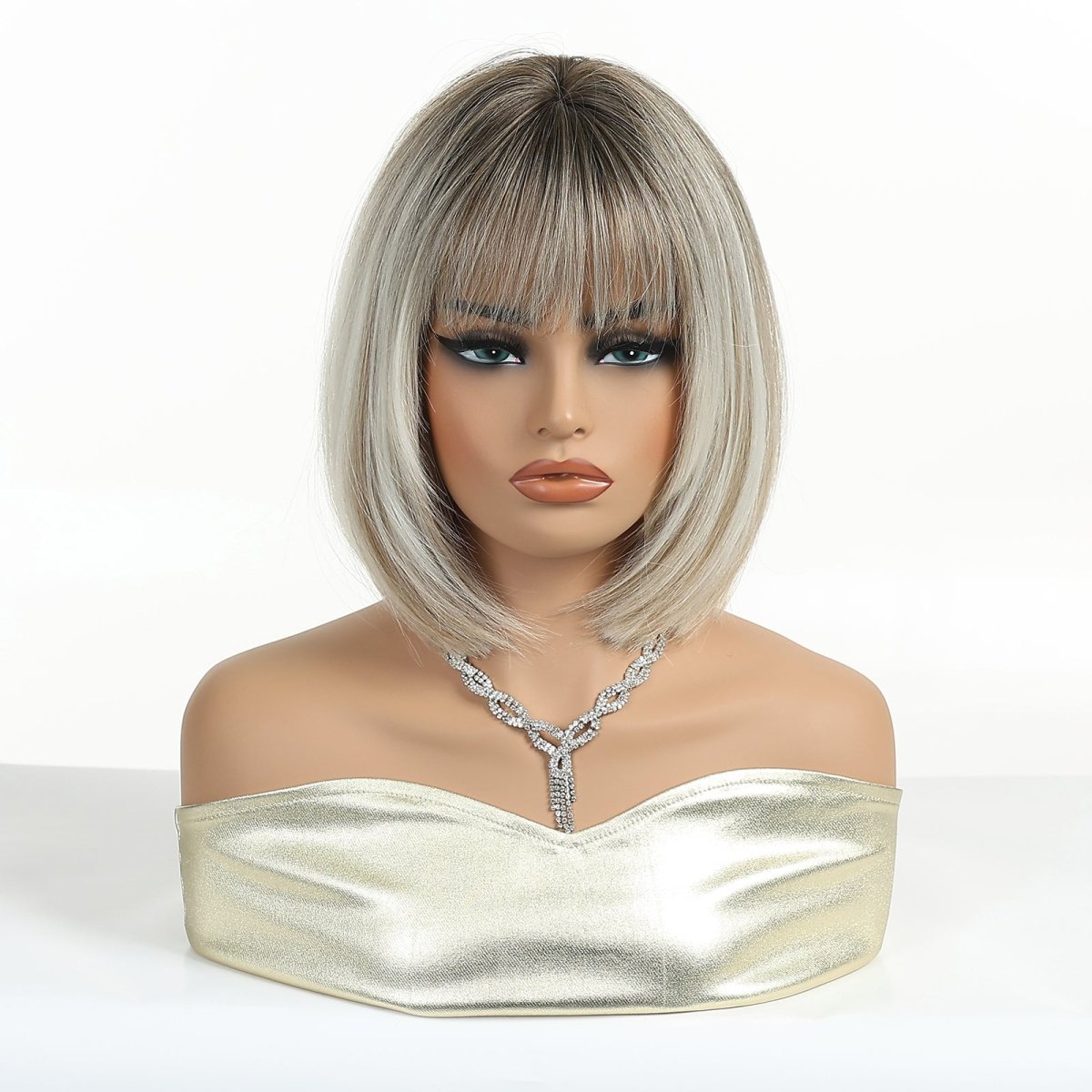 Platinum Blonde Bob Wig with Fringe Wig - MARKETPLACE | Blonde, Fringe, Synthetic Hair | Milk &amp; Honey Wigs