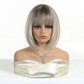 Platinum Blonde Bob Wig with Fringe Wig - MARKETPLACE | Blonde, Fringe, Synthetic Hair | Milk & Honey Wigs