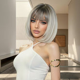 Platinum Blonde Bob Wig with Fringe Wig - MARKETPLACE | Blonde, Fringe, Synthetic Hair | Milk & Honey Wigs