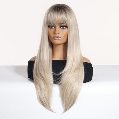 Platinum Blonde Light Gold synthetic lace front wig | Milk &amp; Honey Wigs