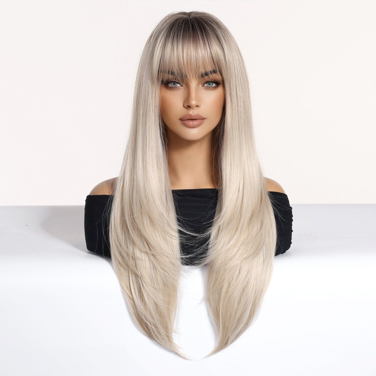 Platinum Blonde &amp; Light Gold  Wig - MARKETPLACE | Blonde, Fringe, Synthetic Hair | Milk &amp; Honey Wigs